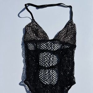Victoria’s Secret sexy black crochet lingerie in size Medium, in mint condition